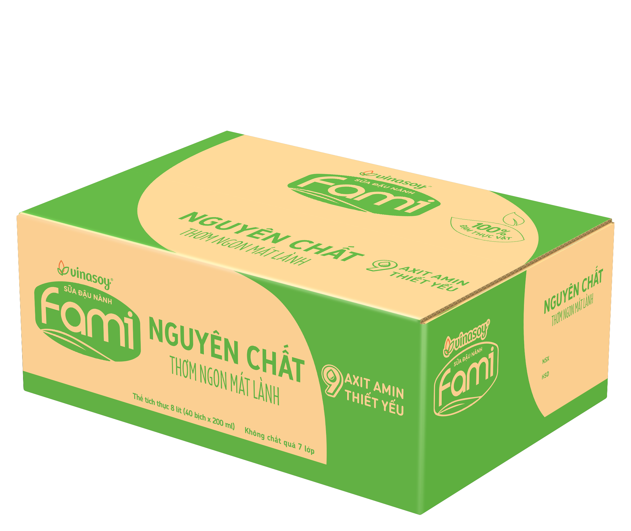 SỮA ĐẬU NÀNH FAMI NGUYÊN CHẤT BỊCH 200ML (40 BỊCH/THÙNG)