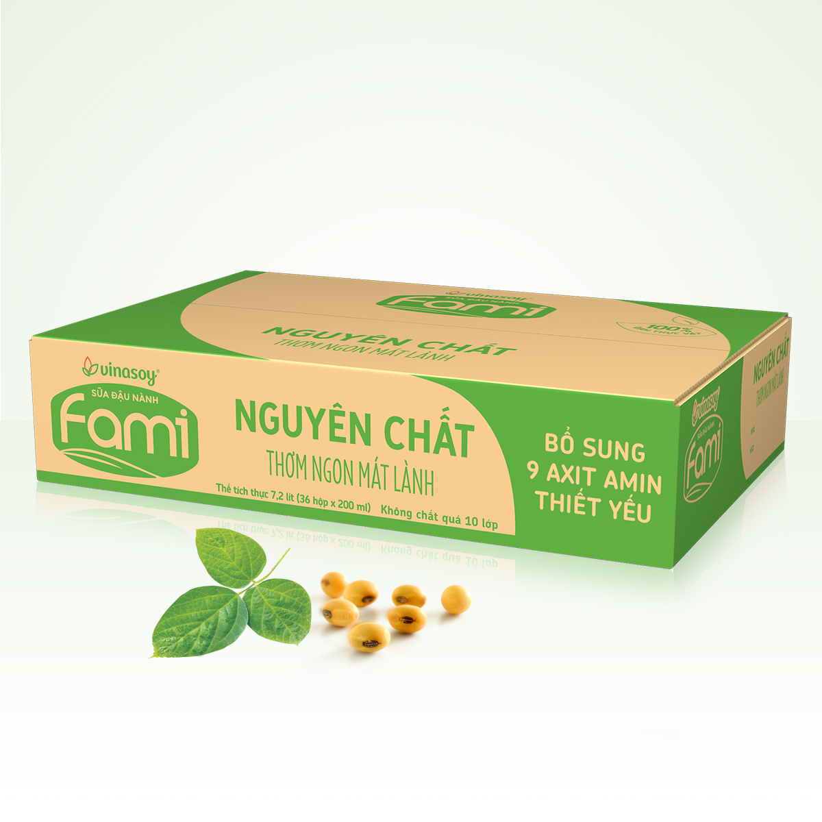 SỮA ĐẬU NÀNH FAMI NGUYÊN CHẤT HỘP 200ML (36H/THÙNG)