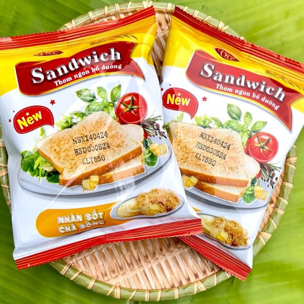 BÁNH MỲ SANDWICH RUỐC VIỆT LÊ 55G (100C/TH)