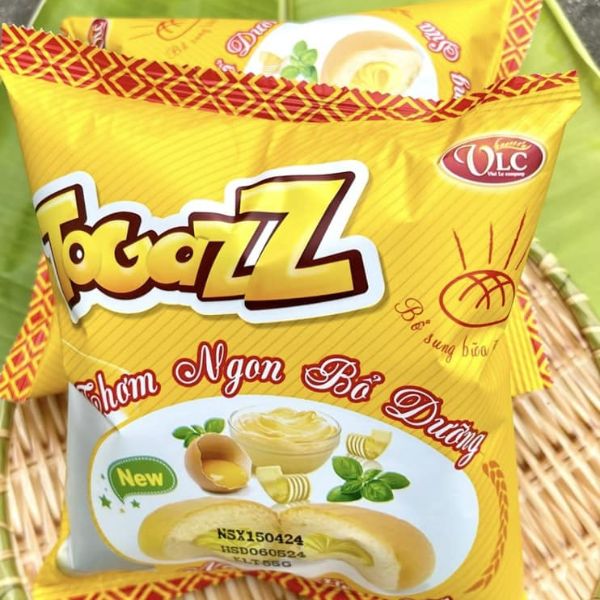 BÁNH MỲ TOGAZZ TRỨNG SỮA 55G (80 cái/thùng)