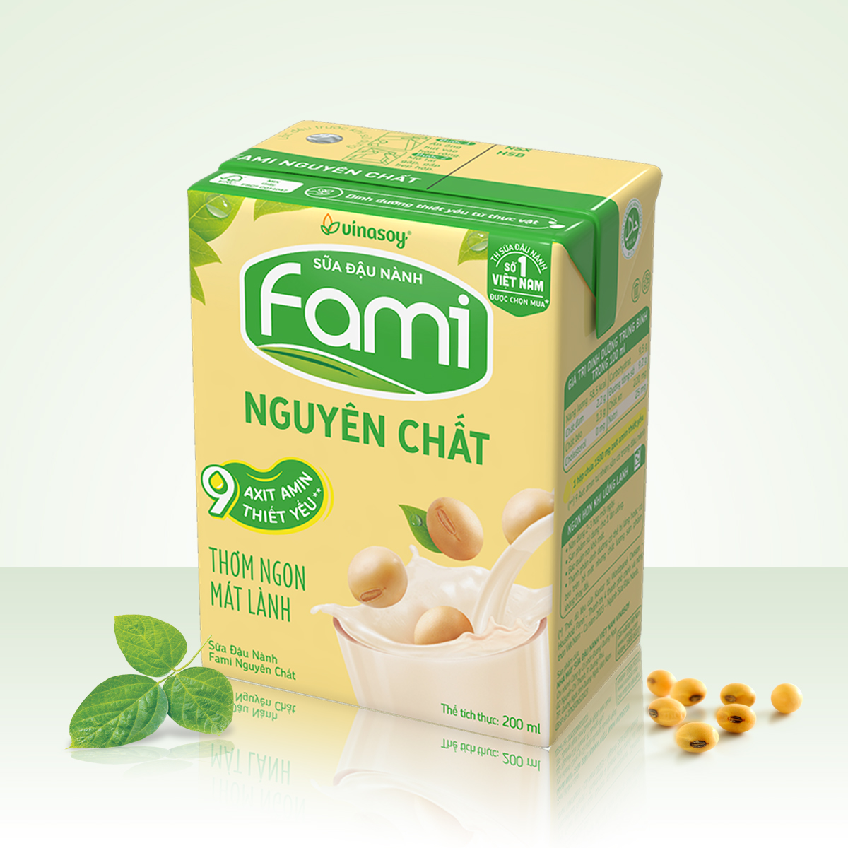 SỮA ĐẬU NÀNH FAMI NGUYÊN CHẤT HỘP 200ML (36H/THÙNG)