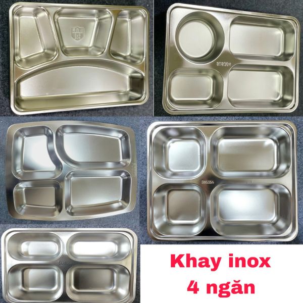 Khay inox 4 ngăn Amico cao cấp