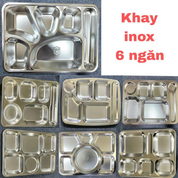 Khay inox 6 ngăn Amico cao cấp