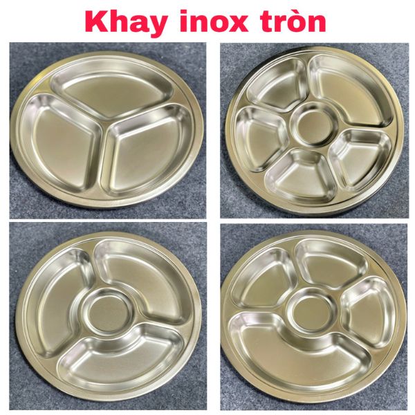 Khay inox tròn Amico cao cấp