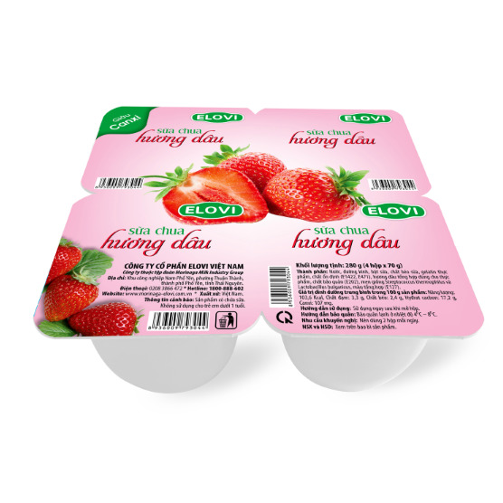 SỮA CHUA ĂN ELOVI 70G DÂU (48H/THÙNG)