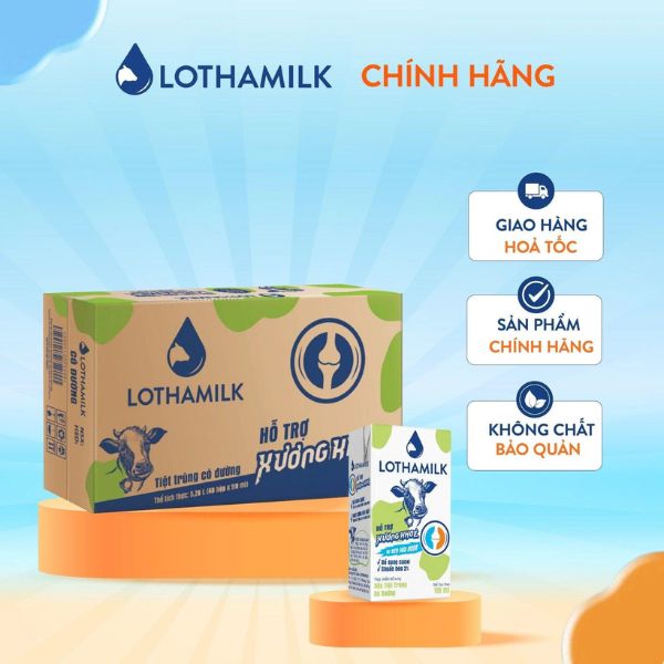 SỮA TƯƠI TIỆT TRÙNG LONG THÀNH XƯƠNG KHỎE 110ML (48H/THÙNG)