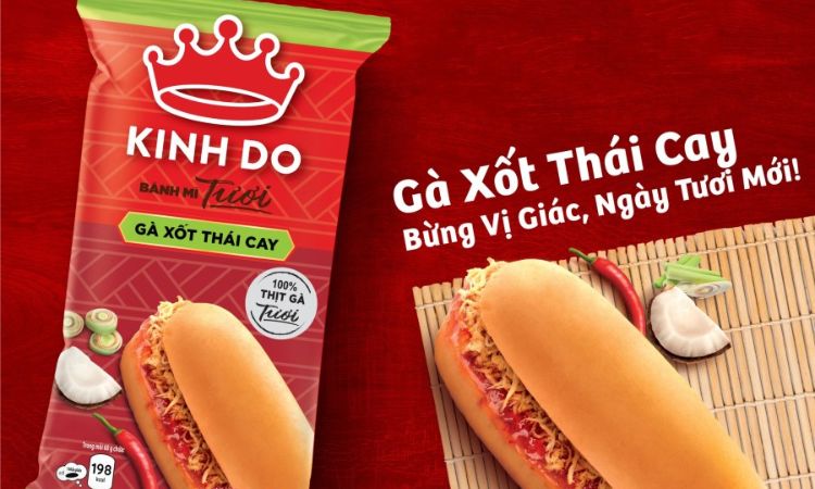 Bánh Mì Tươi Kinh Đô Gà Sốt Thái Cay