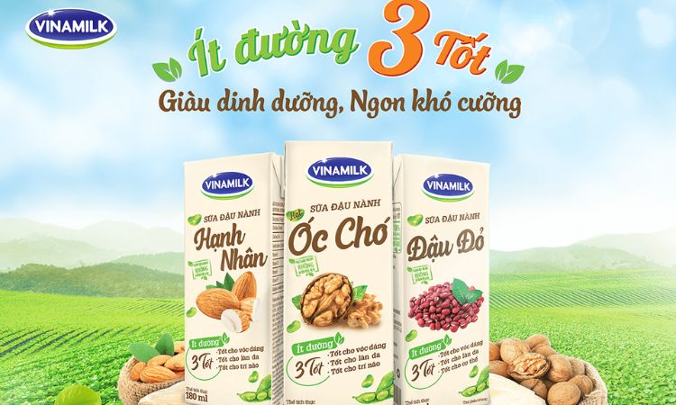 Sữa đậu nành 3 loại hạt Vinamilk