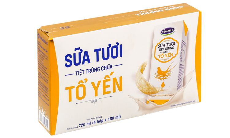 Sữa tươi Vinamilk chứa tổ yến